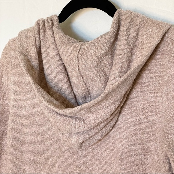 Barefoot Dreams Cozylite Open Front Hooded Cardigan Size Small Pink Dusty Rose - Picture 6 of 8